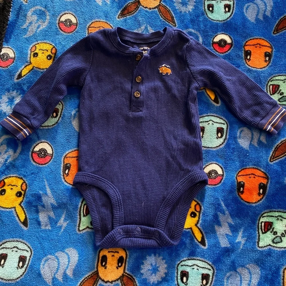 Carter's Blue Bodysuit Soft Stretchy Fabric